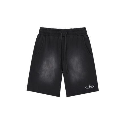 STARMOON Rectangle Patch Washed Shorts